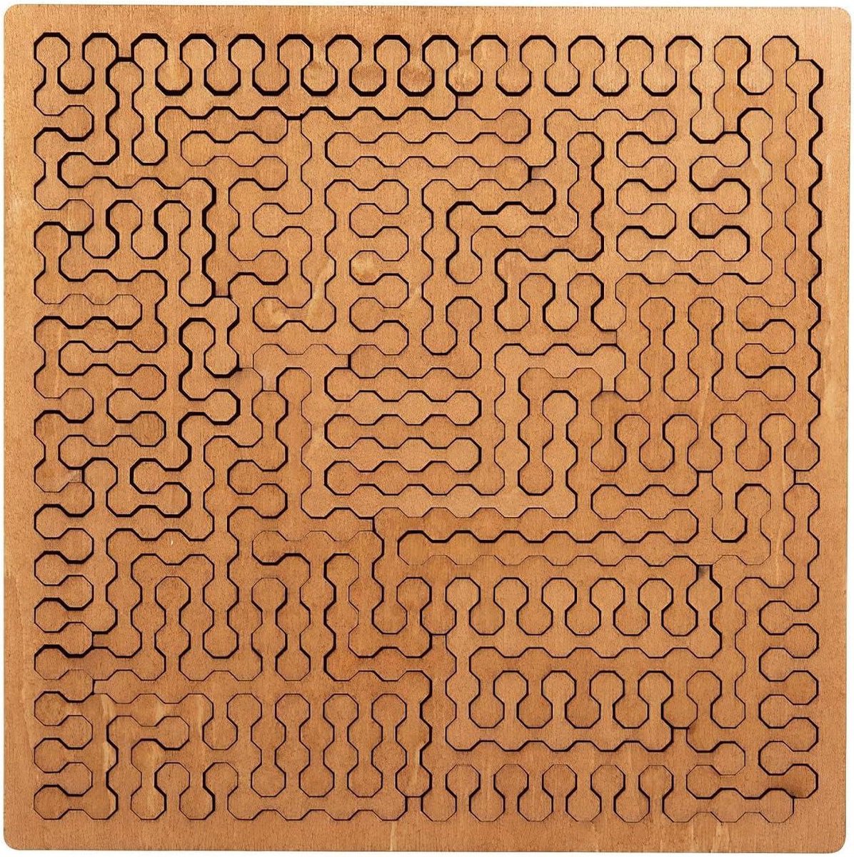 Houten Geometrie Puzzel - Vormen Bouwspel - Patronen Creëren - Splintervrij Ontwerp - 14.7 x 11.8 cm - Niet gespecificeerd