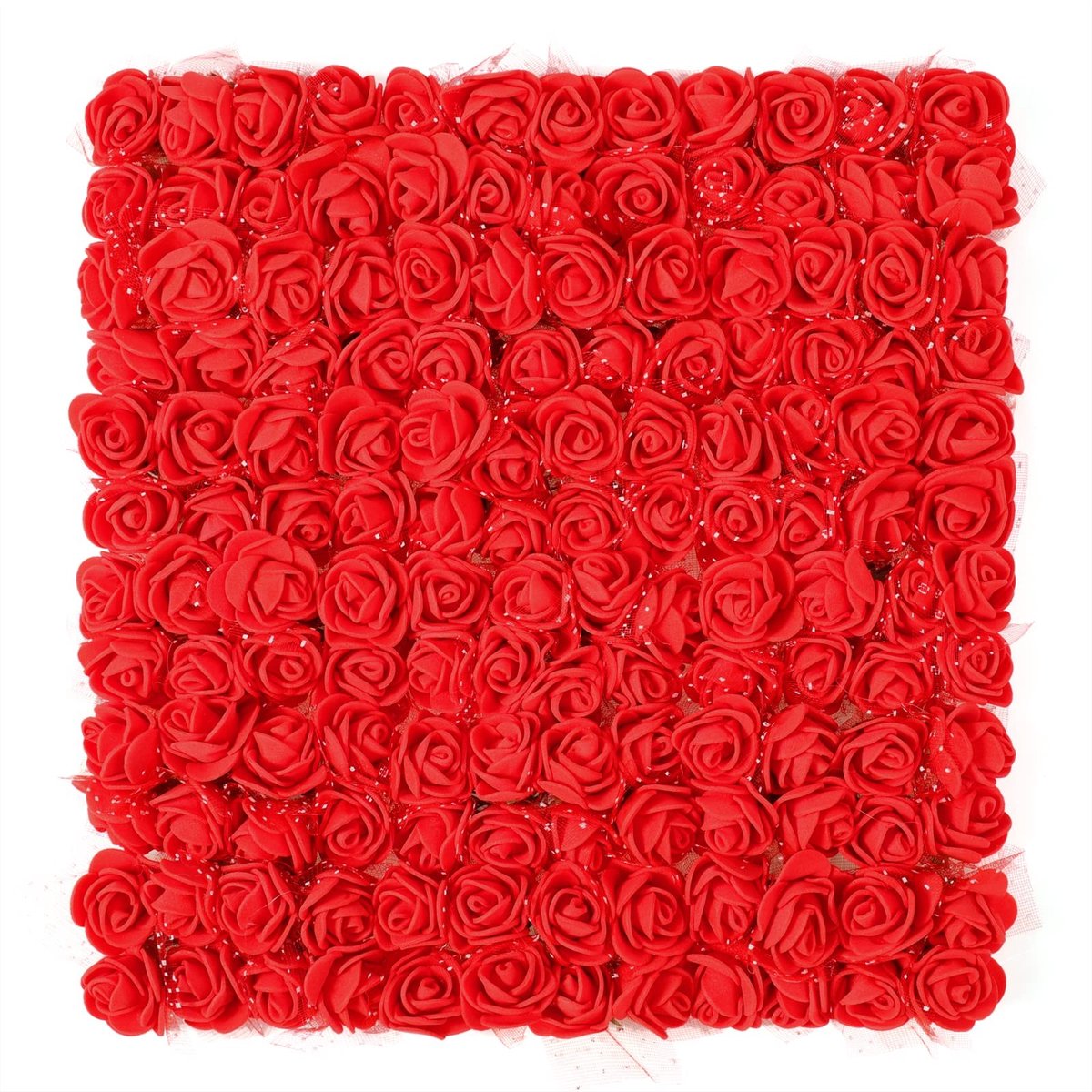 Dailygoods- Kunstbloemen 144 stuks - Mini-kunstrozen - Bloemen voor bruiloft - Knutselaccessoires - Herbruikbare decoratie - PE-rozenkop - Nep Bloemen