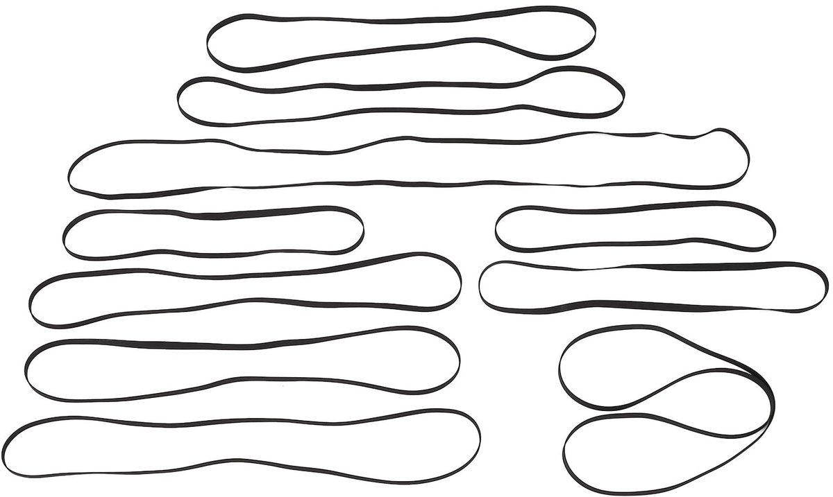 Dailygoods- Aandrijfriem Set van 10 - Platina Riemen - Rubber Riemen - Vervangende Riemen - Hoge Prestaties - Soepelere Werking - Draaitafelriem