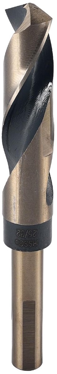 Dailygoods- Spiraalboor HSS-Co 25/32 inch - Platte Schacht 1/2 inch - Snijhoek 135° - Geschikt voor Hout/PVC/Metaal - Slijtvast en Slagvast - Boor