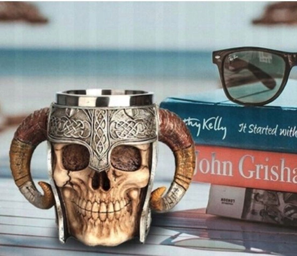 Unieke Viking Schedel Mok 3D - 500ml - Cadeau Idee