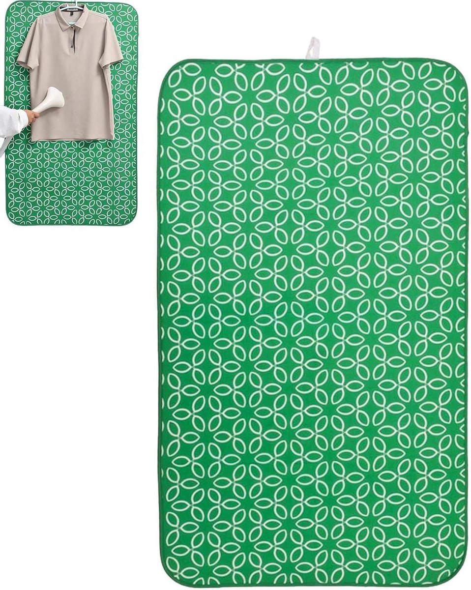 Strijkmat Opvouwbaar - Strijkdeken Persmat - Kreukels Verwijderen - Anti-slip Onderkant - 70 x 120 cm - Grijs