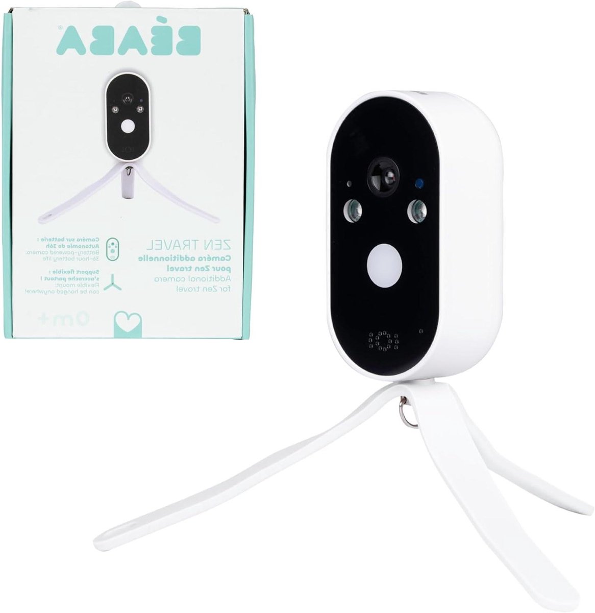 Extra Babycamera - Babyfoon Camera - Onderweg Bewaken - 36 Uur Batterij - 9.5 x 5.5 x 5 cm - Wit