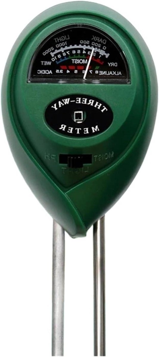 Bodem PH Meter - Vocht Sensor - Planten Verzorgen - 3-in-1 Functionaliteit - 18 cm Sonde - Groen