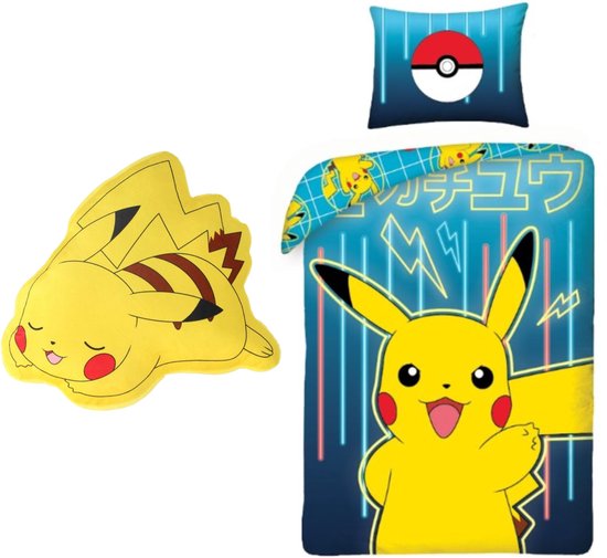 Housse de couette Pokémon + coussin
