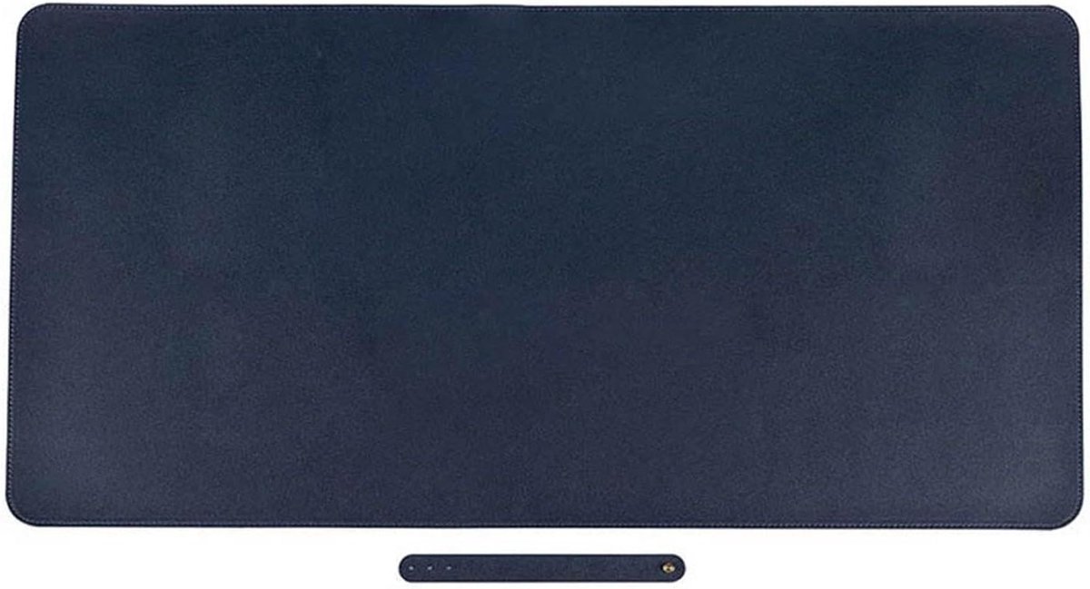 Bureau Onderlegger - Bureau Mat - Bureau Beschermen - Waterdicht PU Leer - 100x50 cm - Donkerblauw