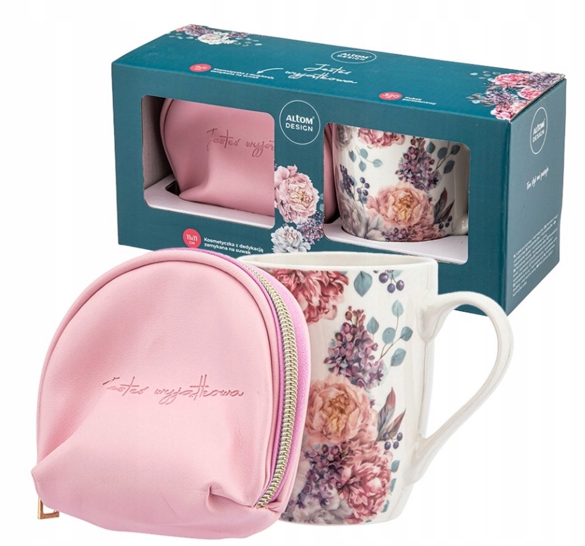 Porseleinen Mok met Toilettas - Cadeau voor Moederdag, Valentijnsdag