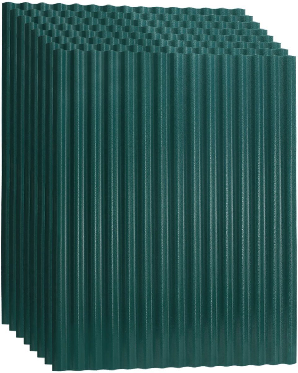 ASA golfplaten 8 stuks donkergroen 117 x 93 cm 1,5 mm voor buitendak