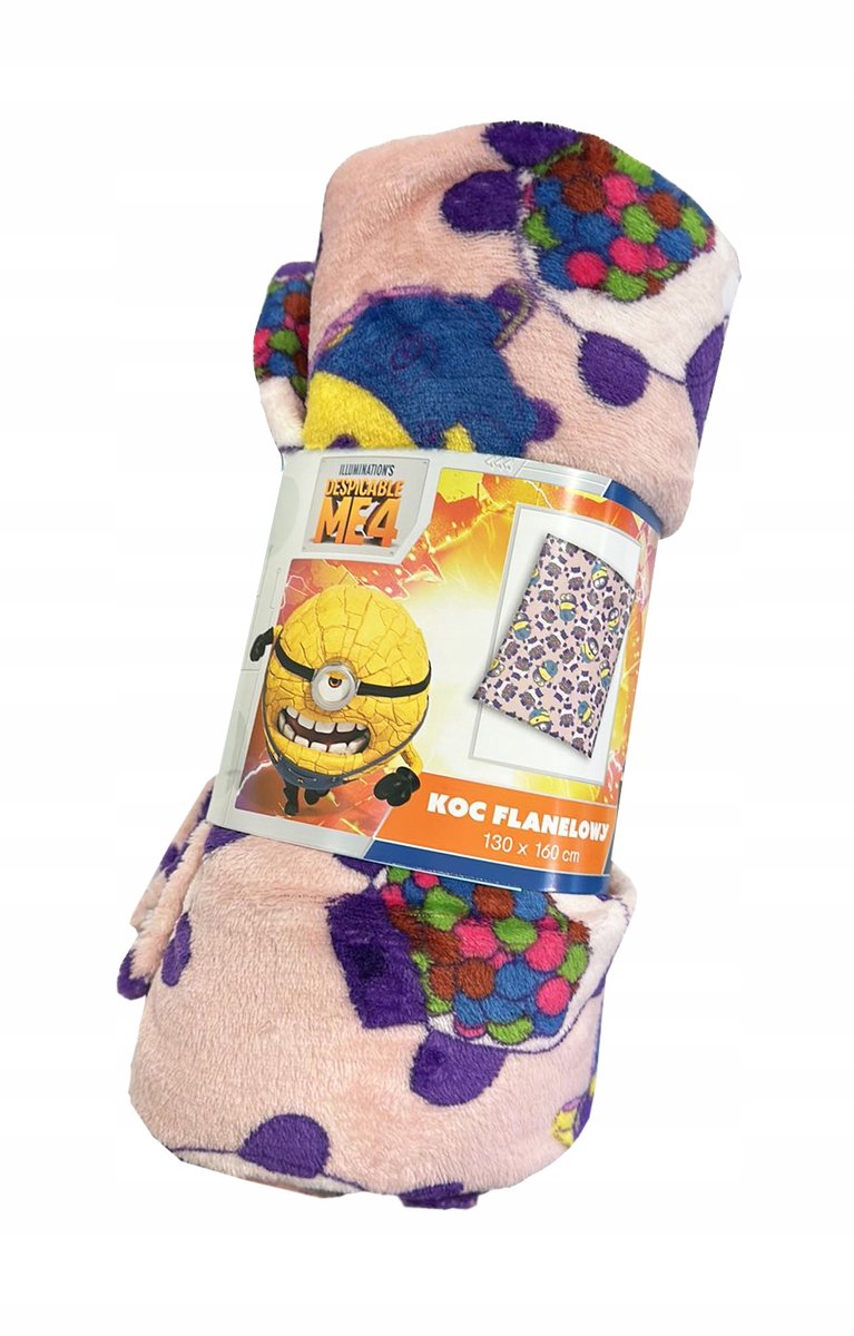 Minions Flanellen Deken Zacht 130x160 cm Roze