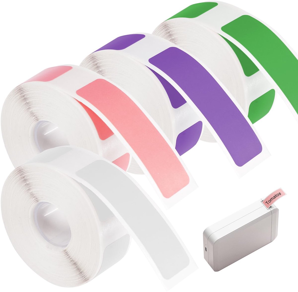 Dailygoods- Thermische Etiketten Waterdicht - Zelfklevende Etiketten - Etiketten Tape - Compatibel met P15/P12/P11/D30 - 12x40 mm - Sterke Taaiheid