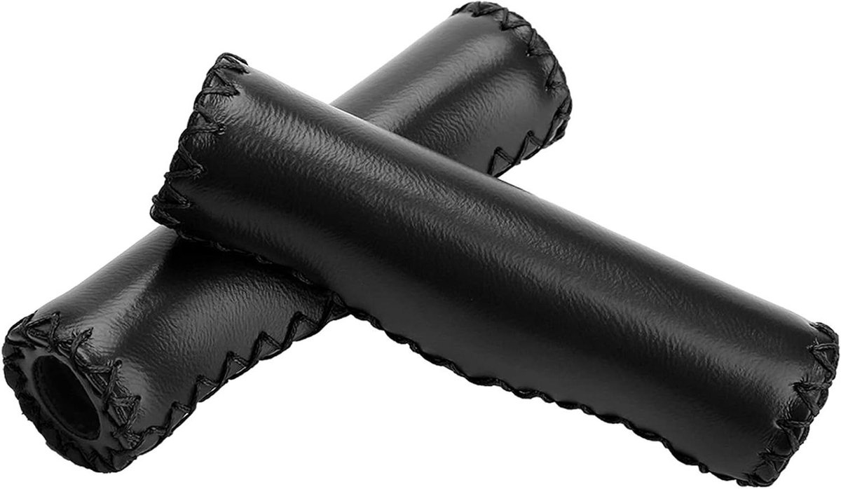 Fietshandvatten - Stuur grips - Comfortabel fietsen - Handgestikte afwerking - 22 mm - Rood