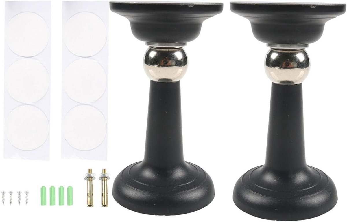 Magnetische deurstopper - Deurbeugel - Deuren Stil Houden - Zonder Boren - 2 stuks - Zwart
