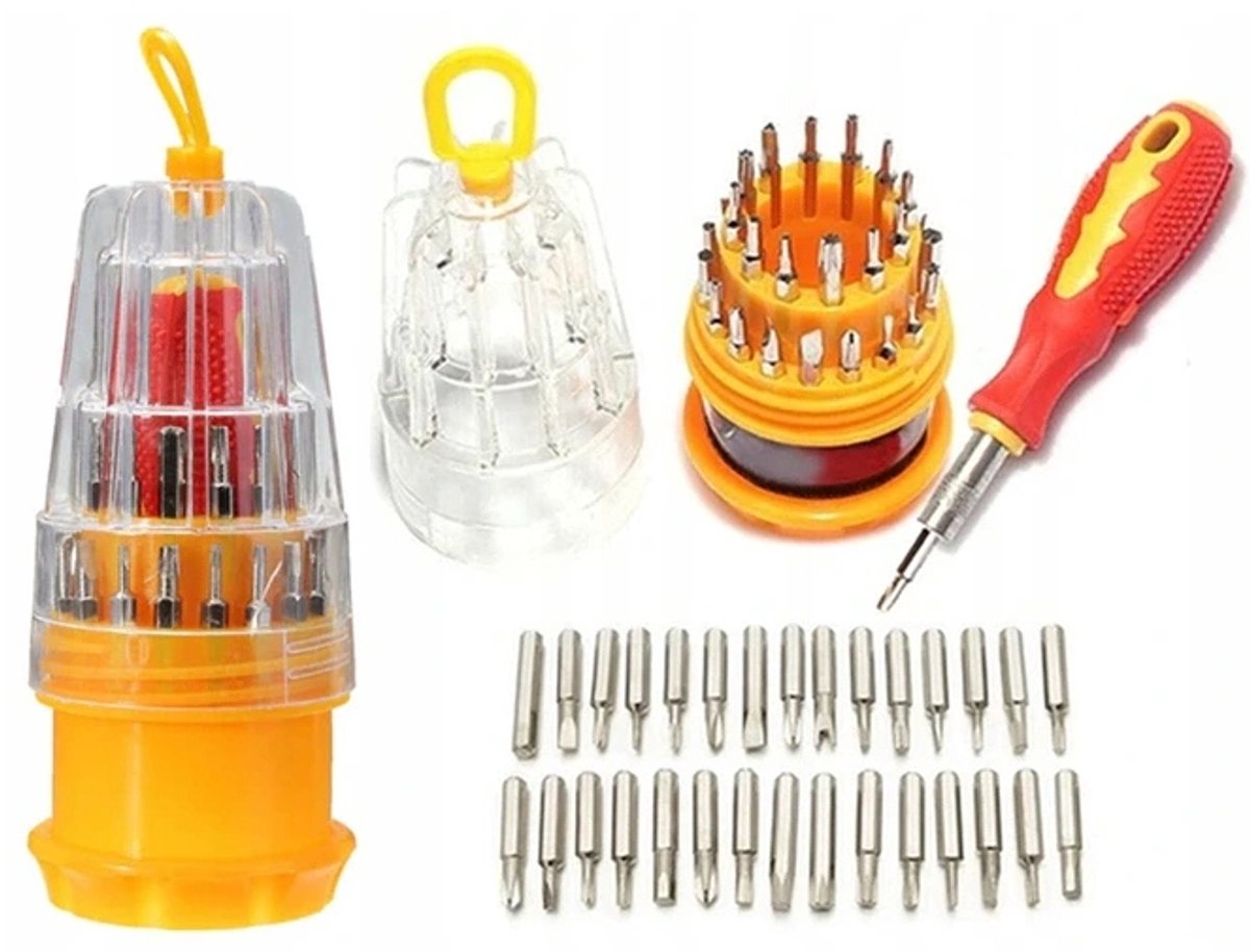 31-delige Precisie Schroevendraaier Set met Bits (Torx, Inbus, Kruiskop)