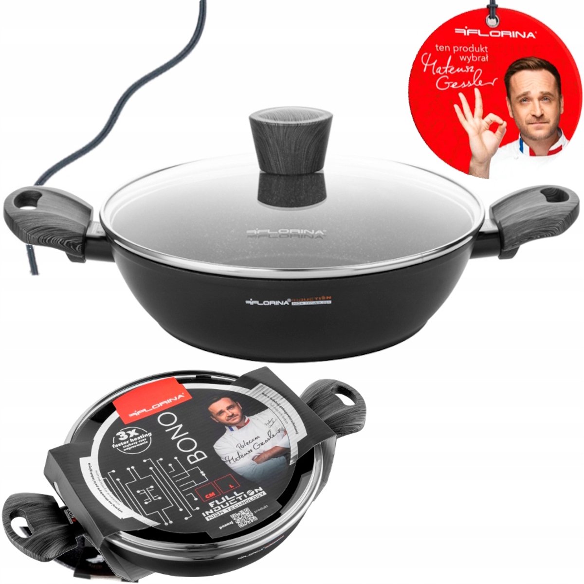 Florina Bono Lage Pan 24 cm 2.5L - Inductie - Mateusz Gessler