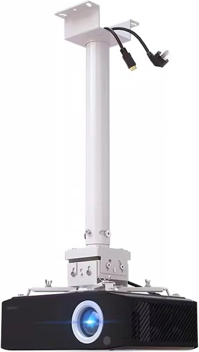 Projector Beugel - Projector Ophanging - Thuisbioscoop Installatie - Verstelbare Hoek - 35-50 cm - Wit