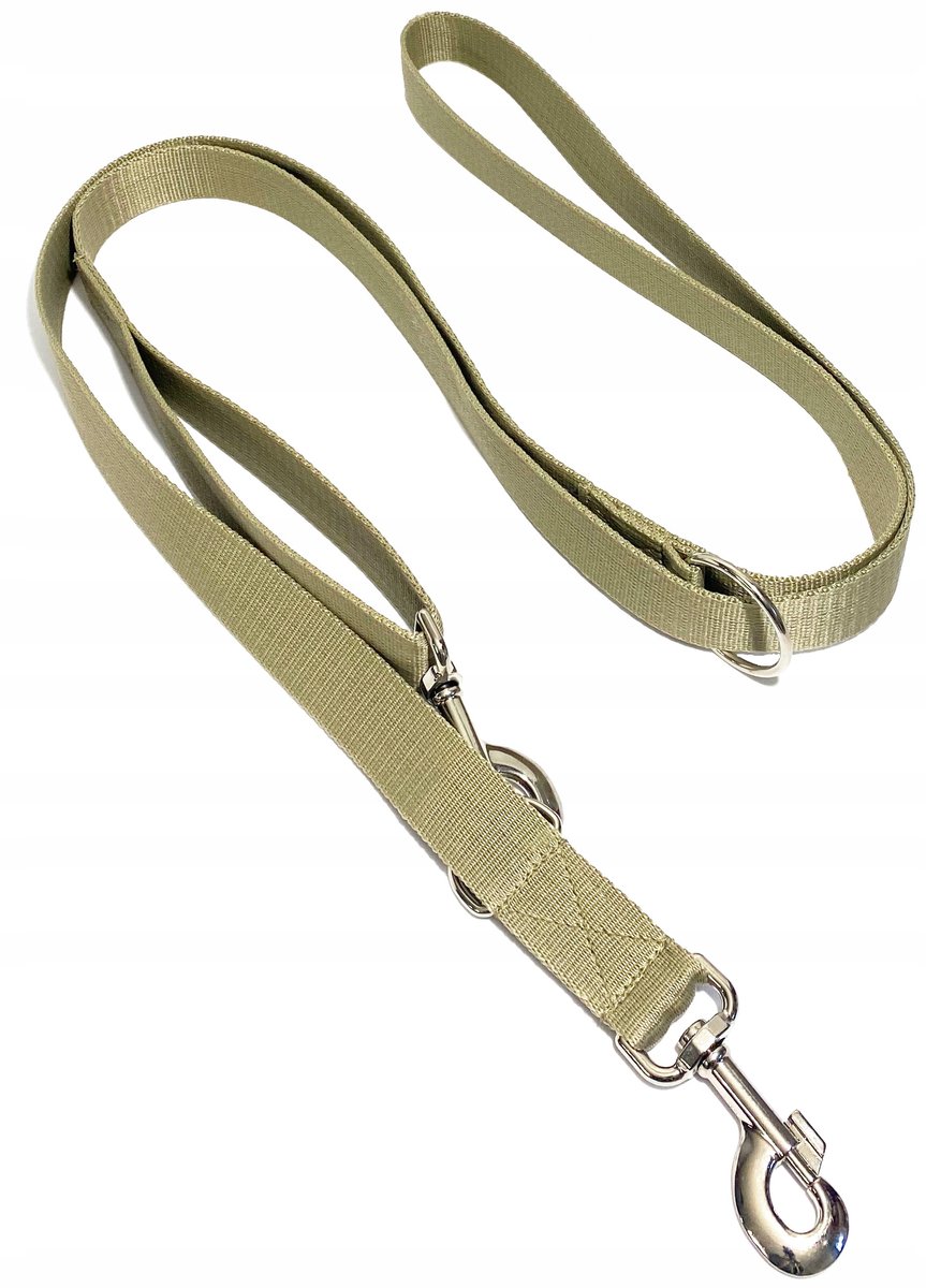 Verstelbare Hondenlijn 135-250 cm / 30 mm Breed - Khaki