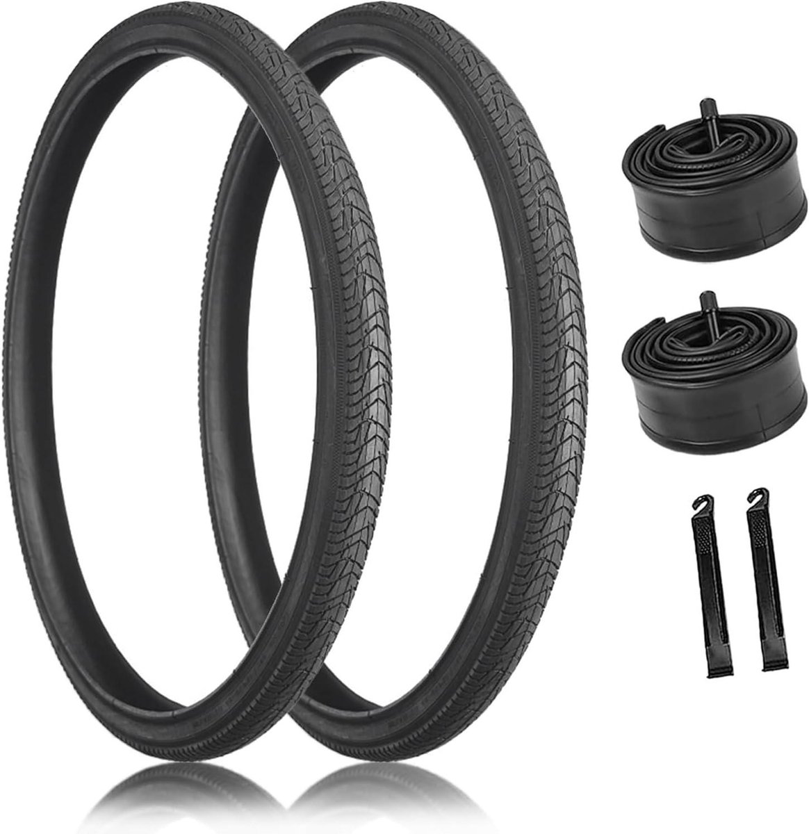 Fietsband Set - Binnenbanden Buitenbanden - Comfortabel Fietsen - Lekbestendige Kwaliteit - 700x38c - Zwart