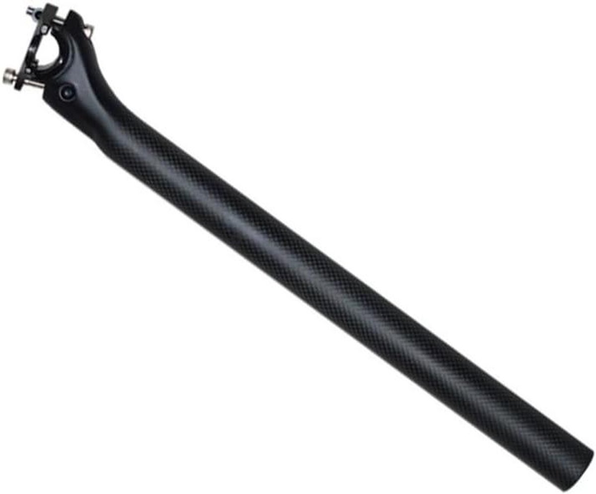 Fiets Zadelpen - Carbon Onderdeel - Fietsen Onderhoud - Lichtgewicht Materiaal - 27.2/31.6 mm - Glanzend Zwart