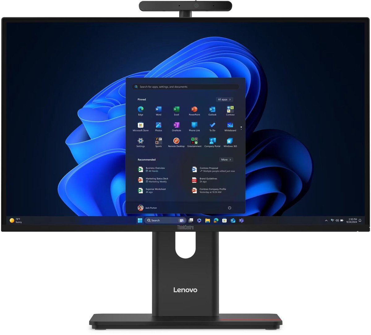 Image of Lenovo Computer M90A G6 All-In-One Voor Werk En Kantoor Core Ultra 7 265 32Gb Ssd