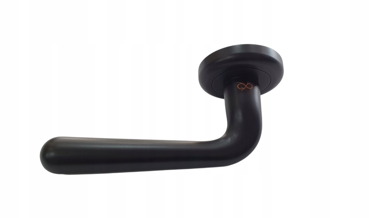 Zwarte mat zwarte deurklink LEA Infinity Line rond
