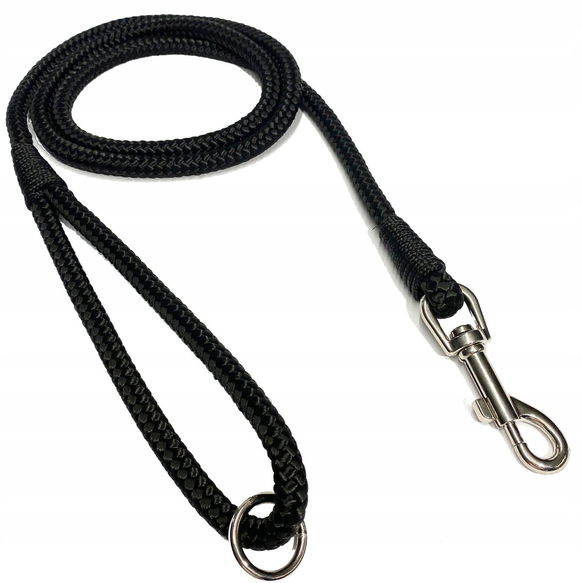 Dubbele Hondenscheider 2x68 cm - 10 mm dikke lijn, zwart