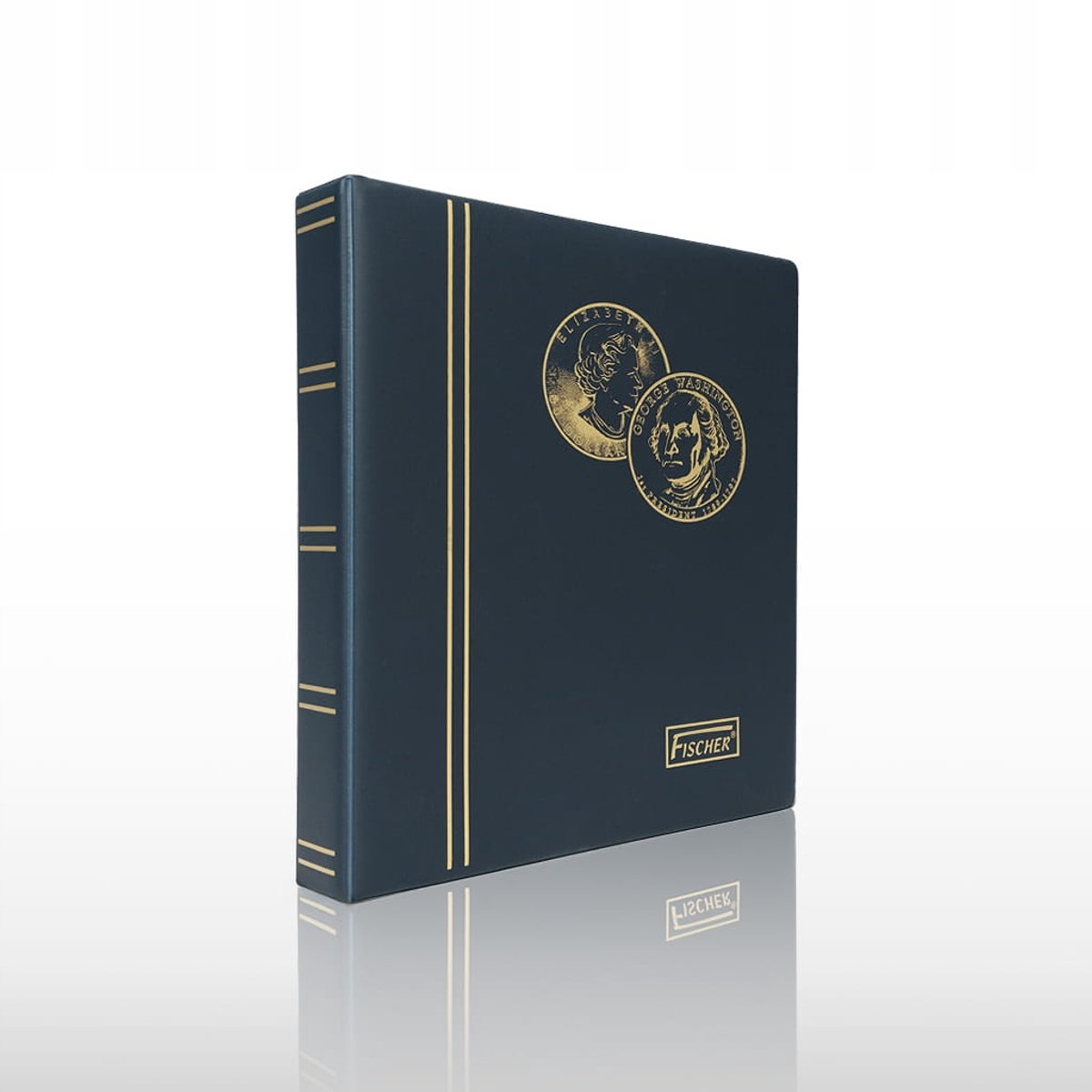 Fischer Premium Muntalbum voor 224 Munten - Granaatrood