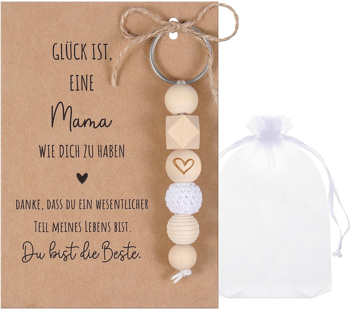 Dailygoods- Gelukssleutelhanger Duitse Gelukssymboliek - Geluksbrenger - Cadeautje - Handgemaakt - Bedankje - Persoonlijke Verpakking