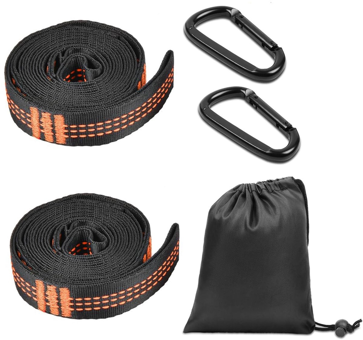 Dailygoods- Hangmatten met Suspension Straps - 2 Stuks - Duurzaam - Lichtgewicht - Geschikt voor Buiten - Ideaal voor Ontspanning - Hangmat