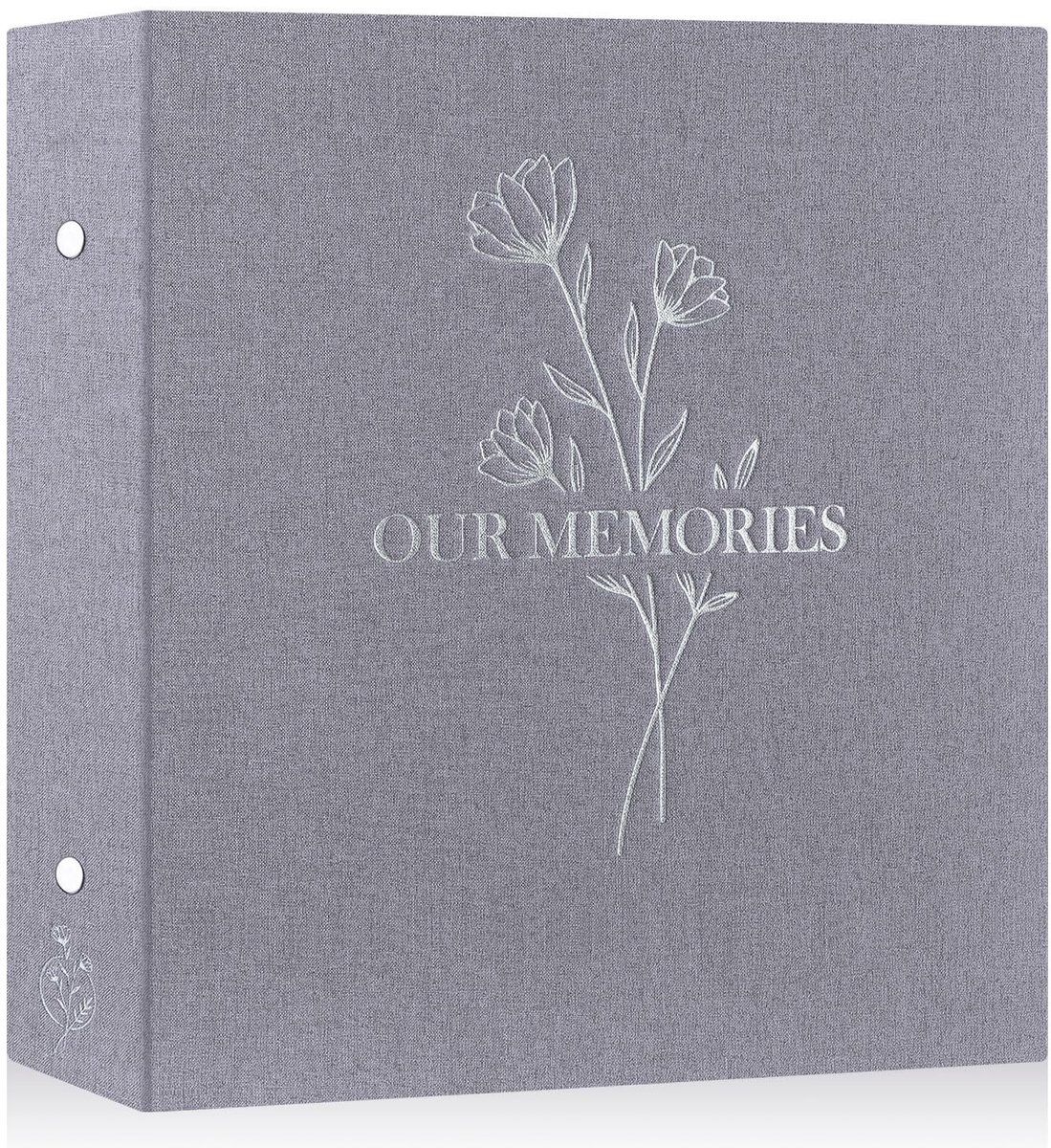 ZEYNOMAX- Fotoalbum met linnen kaft - Insteekalbum voor 600 foto's - Luxe zilveren print - Waterdicht, zuurvrij, stofvrij - 10x15 cm, 120 pagina's - Fotoboek