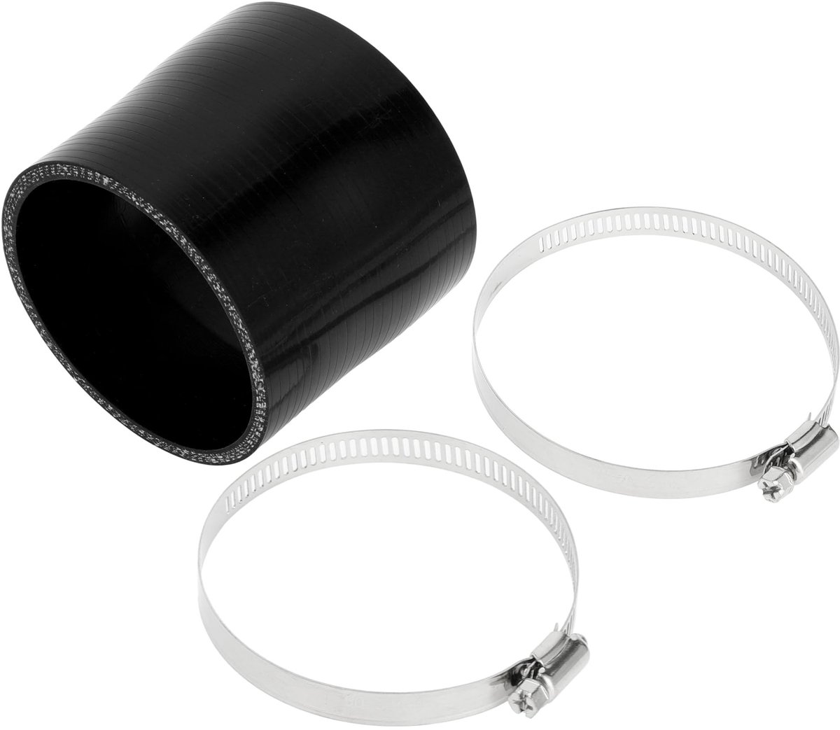 JHUBERS- Silicone Slang 4-Laags - Binnendiameter 76mm - Dikte 5mm - Zwart - Bestand tegen hoge temperaturen - Geschikt voor koelvloeistof - Koelslang