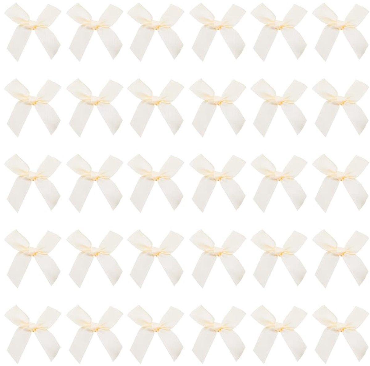 JHUBERS- Lintstrikjes 50 Stuks - Zelfklevende Strikken - Satijnen Strikjes - Decoratie voor Cadeaupapier - Ambachten - 7,0 cm x 8,0 cm - Decoratiestrikken