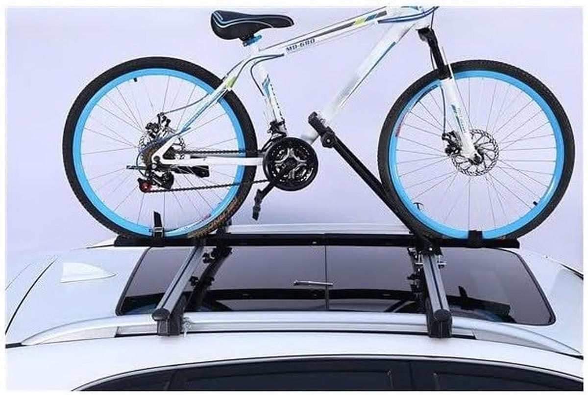 Fietsendrager Staal - Dakdrager Fiets - Fiets Vervoeren - Robuuste Frame Klem - Max 15 kg - Zwart thumbnail 4