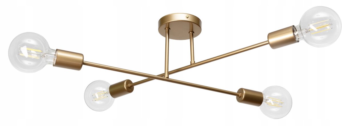 Moderne Plafondlamp Goud Edison Loft LED 4xE27