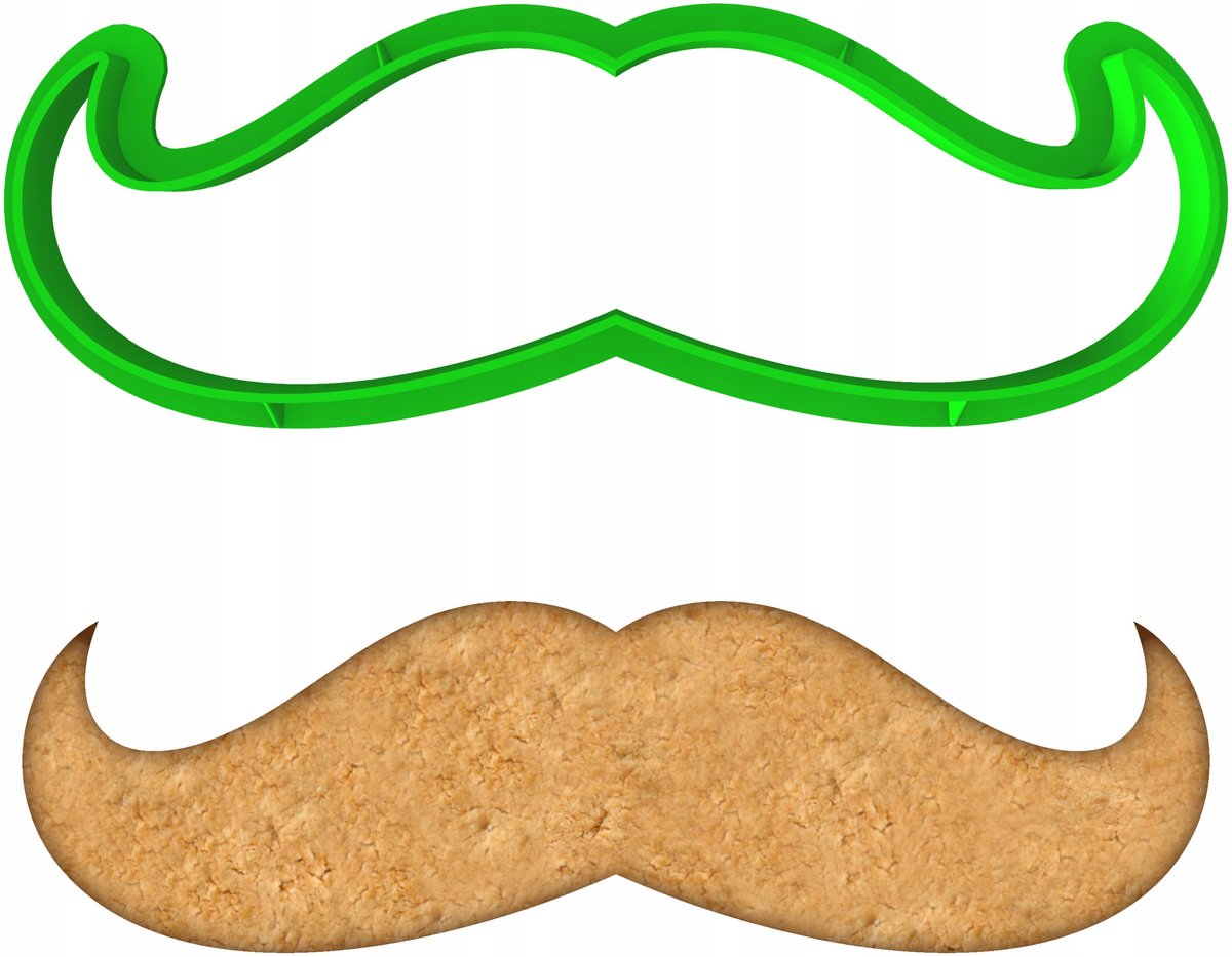 Koekjesvorm 'Snor' voor Vaderdag/Moederdag - 10cm