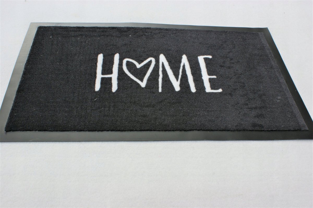 Home Design Deurmat 45x75 cm - Antislip, Duurzaam, Zwart