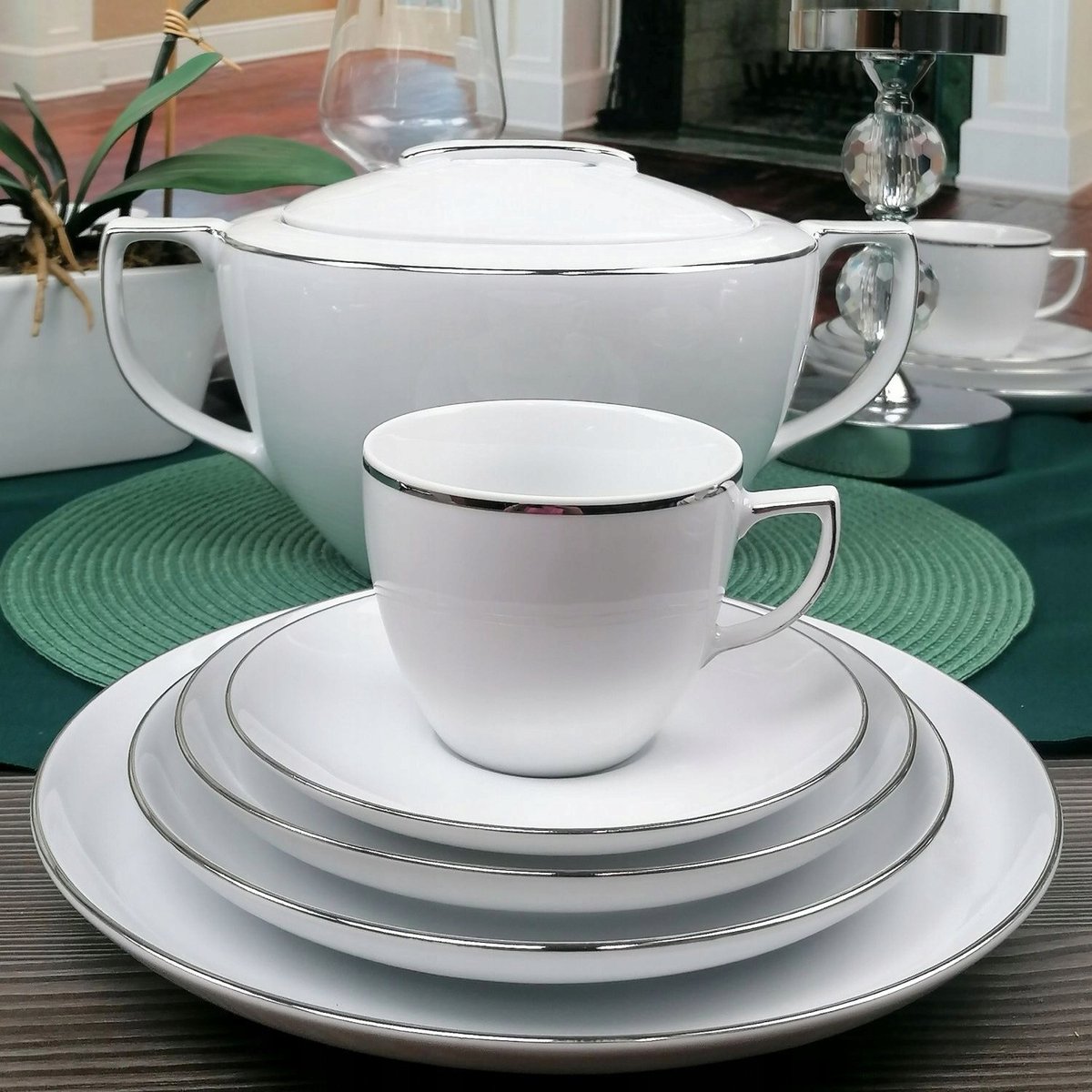 Chodzież City B325 Platina Servies 96 Delen voor 12 Personen
