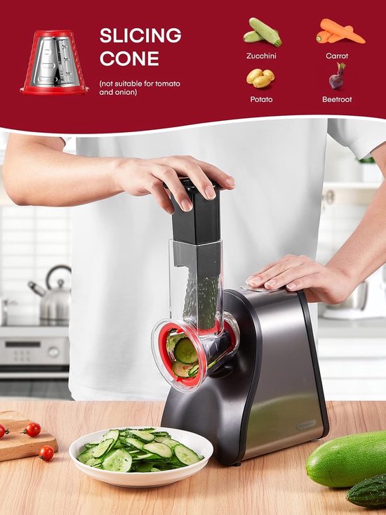 Multifunctionele Elektrische Rasp - Groentesnijder - Foodprocessor ...