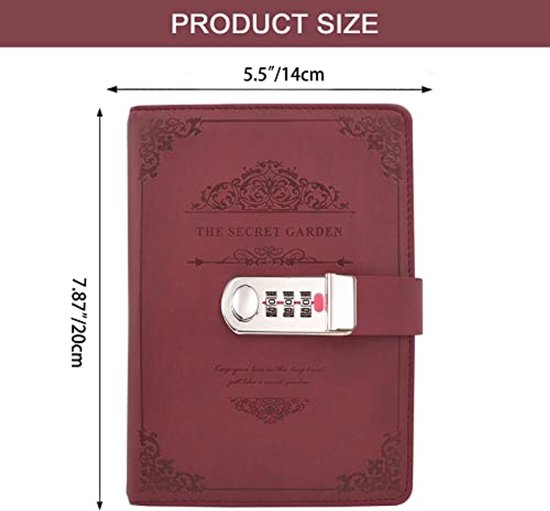 NectaRoy Retro vintage dagboek, notitieboek navulbaar(paardenbloem), notitieblok schrijfboek, afsprakenplanner, reisdagboek, 185 x 130mm