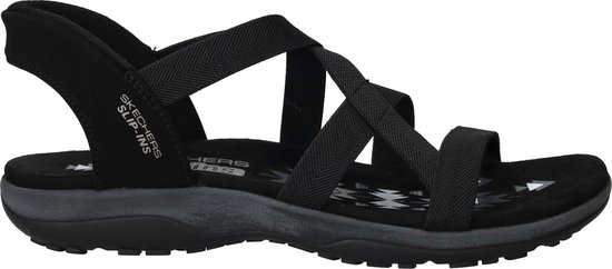 Skechers REGGAE SLIM - STRETCH FLEX Dames Sandalen - Zwart