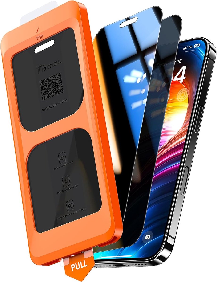 Stootvast Pantserglas voor 6,7 inch Smartphone - Krasbestendig en Privacybescherming - 2 Stuks