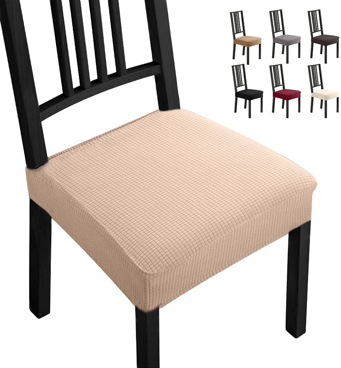 Ibenzoa® Elastische en Moderne Jacquard Stoelhoezen Set van Twee voor Vlekbescherming en Stijlvolle Bescherming
