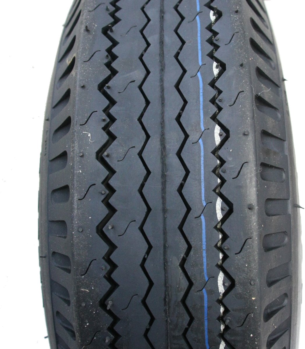 5.00-10 aanhangwagenband, 4-laags, voor hoge snelheden, goedgekeurd voor de openbare weg, 355 kg, 115 mm PCD