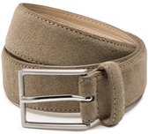 Ceinture homme daim Bobby – taupe - 4 cm de large