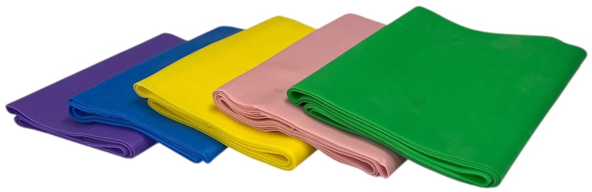 Padisport weerstandsband geel - sport elastiek banden - sportartikelen voor thuis - gym elastieken