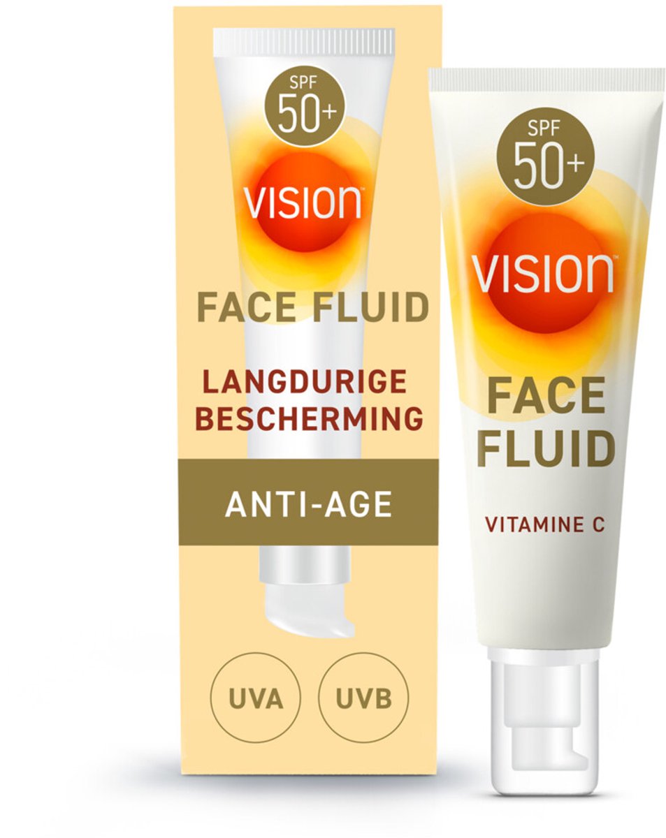 Vision Zonnebrand Face Fluid SPF 50+ - 2 x 50 ml - Voordeelverpakking