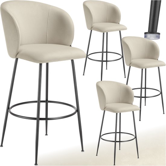 tectake® Barkrukken, set van 2 - Ronde bistrokrukken - Industrieel