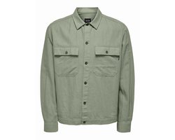 Only & Sons Overhemd Onskennet Ls Linen Overshirt Noos 22019758 Swamp Mannen Maat - L