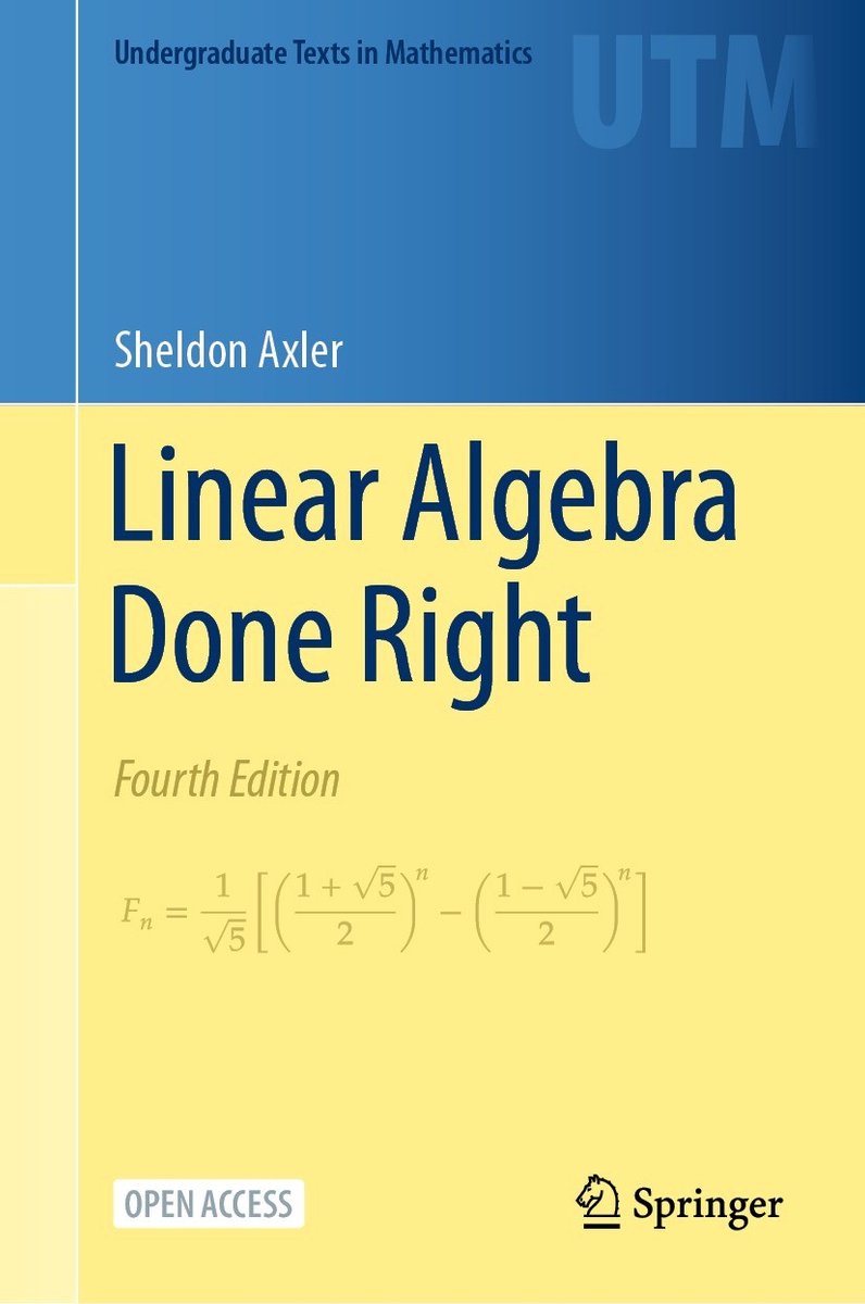 Omslag van Undergraduate Texts in Mathematics- Linear Algebra Done Right