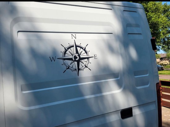 WeddHuis 2 stuks Adventure stickers, auto, kompas, stickers