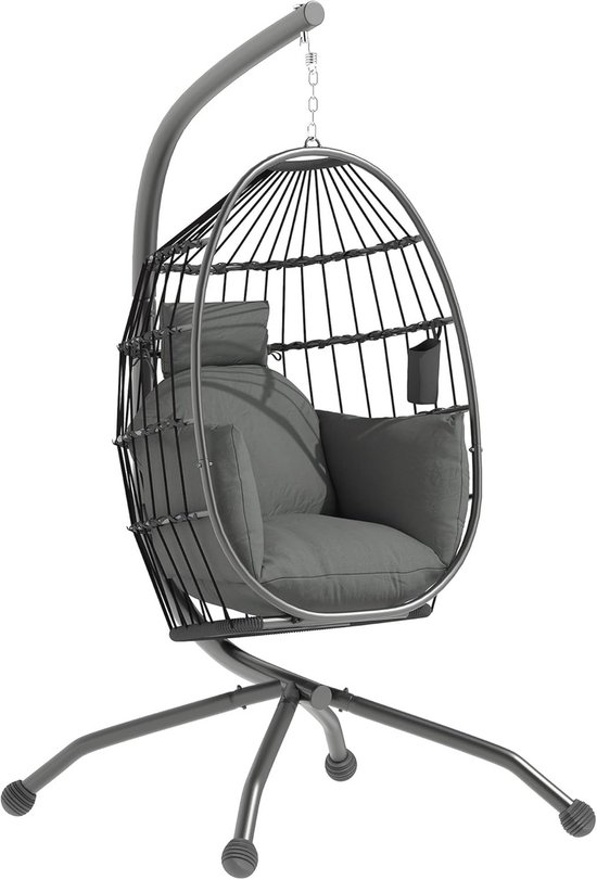 Schommelstoel voor in de tuin, schommelstoel met metalen frame